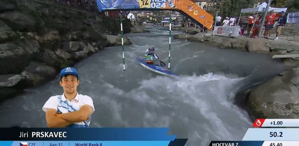 Jiri Prskavec, Czechia - Men's Canoe Semi-Final / 2024 ICF Canoe Slalom World Cup Ivrea Italy