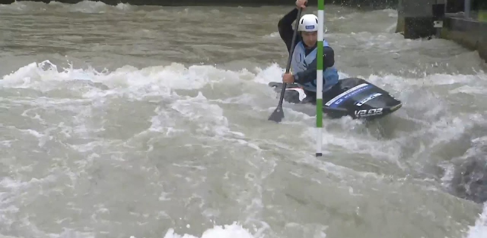 Kacper Sztuba, Poland, Canoe Slalom, Semi Finals / 2024 ICF Canoe Slalom World Cup Augsburg Germany