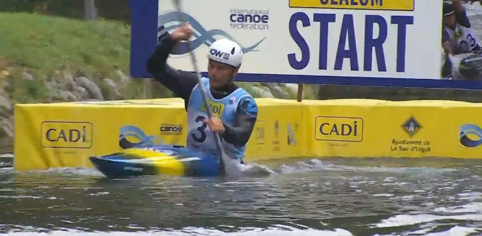 Erik Holmer, Sweden - Kayak Semi-Final / 2024 ICF Canoe Slalom World Cup La Seu Spain