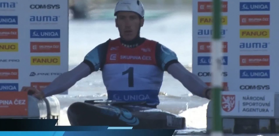 Luka Bozic, Slovenia, Canoe Slalom Heats / 2024 ICF Canoe Slalom World Cup Prague Czechia