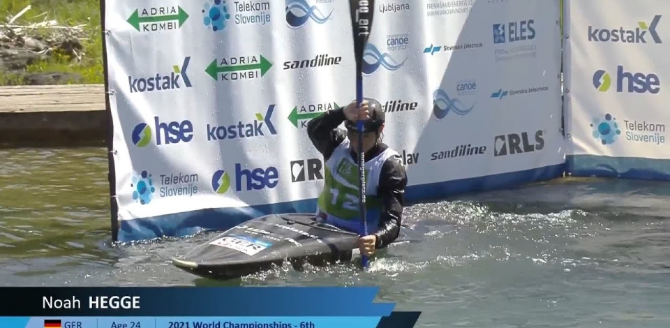 Noah Hegge Germany Semi Final / 2023 ICF Canoe-Kayak Slalom World Cup Ljubljana Slovenia