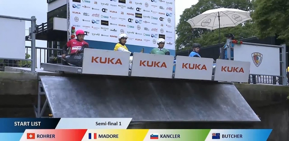 Men Kayak Cross - Semi-Final 1 / 2024 ICF Canoe Slalom World Cup Augsburg Germany