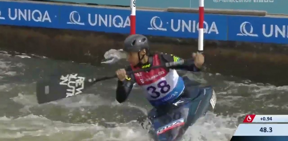 Omira Estacia Neta Brazil Semi Final / / 2023 ICF Canoe-Kayak Slalom World Cup Prague Czech Republic