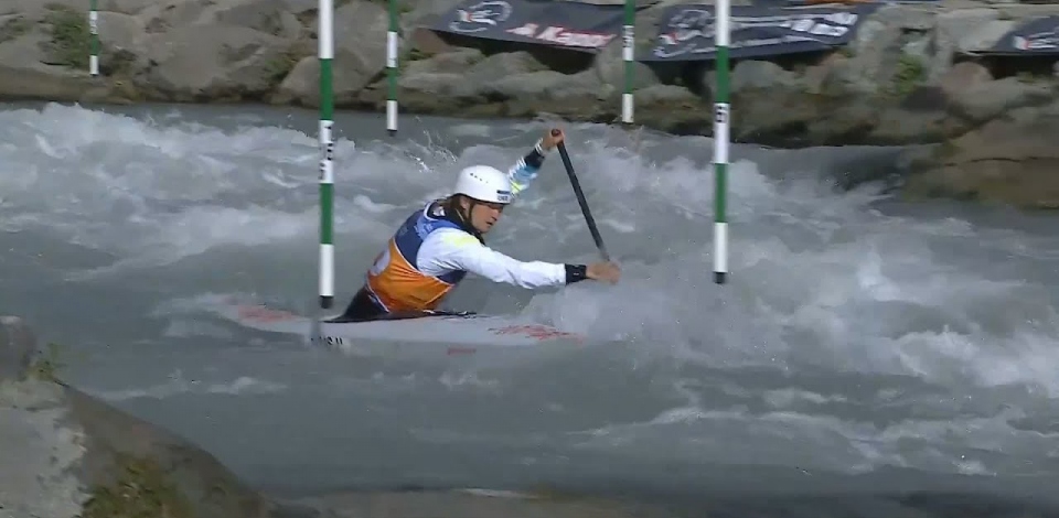 Viktoriia Us, Ukraine - Women's Canoe Semi-Final / 2024 ICF Canoe Slalom World Cup Ivrea Italy