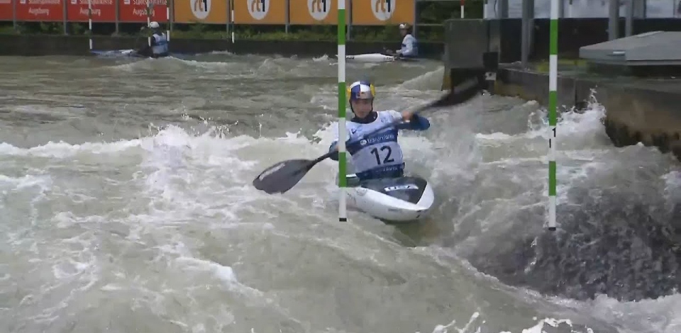 Evy Leibfarth, USA - Women's Kayak Semi-Final / 2024 ICF Canoe Slalom World Cup Augsburg Germany