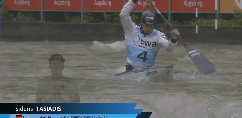Sideris Tasiadis Germany / Canoe Slalom Final / 2024 ICF Canoe Slalom World Cup Augsburg Germany
