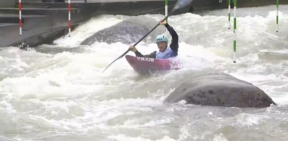 Ajda Novak, Slovenia - Women's Kayak Semi-Final / 2024 ICF Canoe Slalom World Cup Augsburg Germany