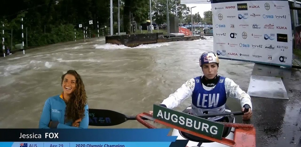 Jessica Fox / Australia / Canoe Slalom Final / 2024 ICF Canoe Slalom World Cup Augsburg Germany