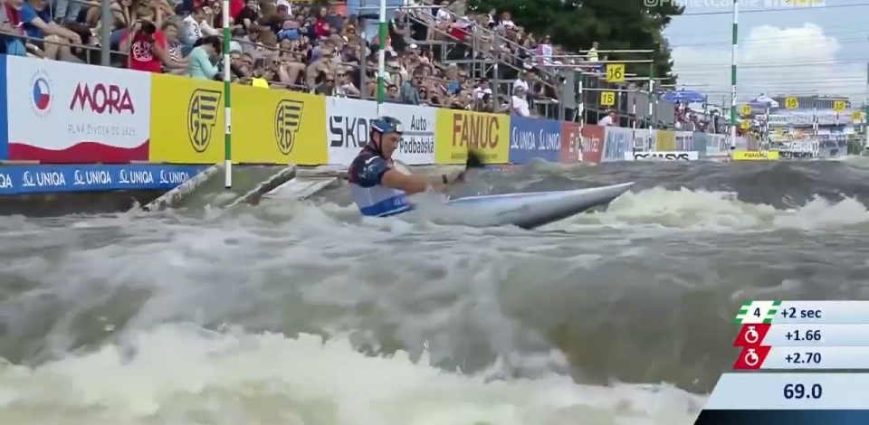 Joseph Clarke GBR Semi-final / 2023 ICF Canoe-Kayak Slalom World Cup Prague Czech Republic