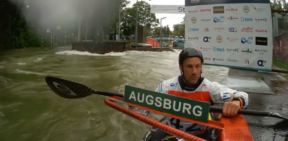 Fredrik Wahlen, Sweden - Men's Kayak Semi-Final / 2024 ICF Canoe Slalom World Cup Augsburg Germany