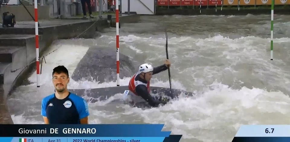 Giovanni De Gennaro, Italy - Men's Kayak Semi-Final / 2024 ICF Canoe Slalom World Cup Augsburg