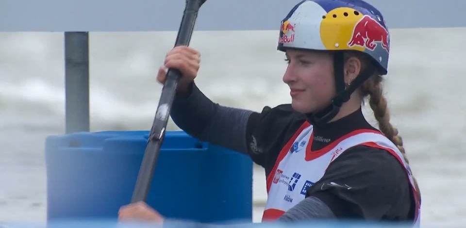 Evy Leibfarth, USA, Kayak Slalom Final / 2024 ICF Canoe Slalom World Cup Krakow Poland