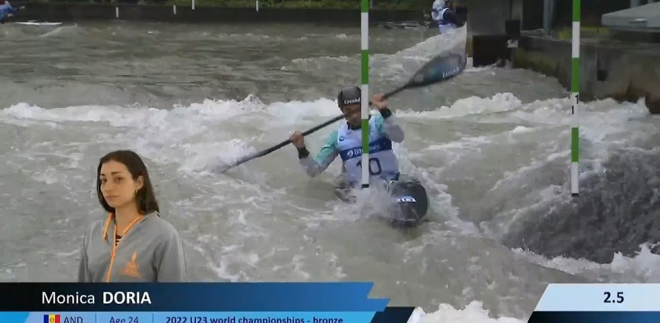 Monica Doria Andorra Women's Slalom Semi-final / 2024 ICF Canoe Slalom World Cup Augsburg Germany