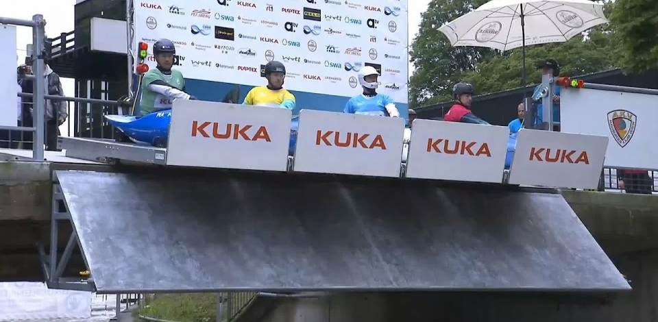 Men Kayak Cross - Quarter-Final 4 / 2024 ICF Canoe Slalom World Cup Augsburg Germany