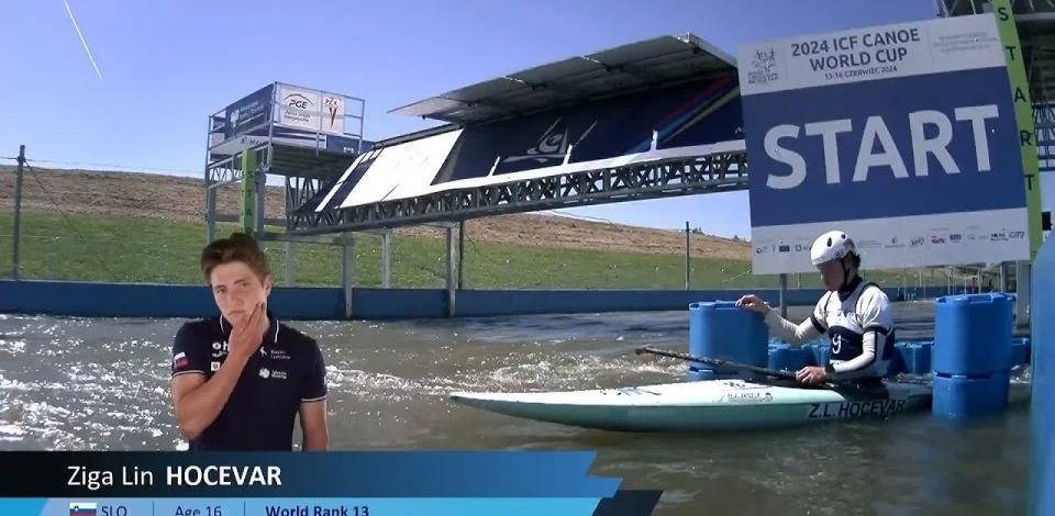 Ziga Lin Hocevar, Slovenia, Canoe Slalom Semi Final / 2024 ICF Canoe Slalom World Cup Krakow Poland