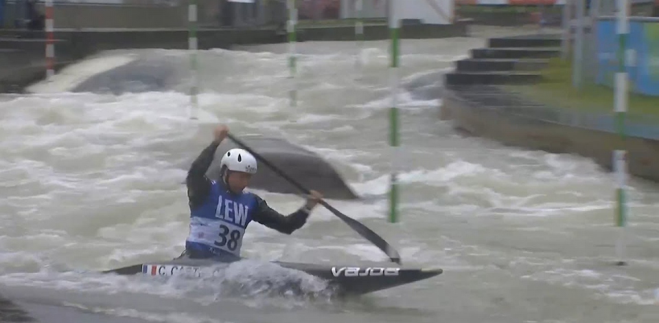 Camille Castryck, France, Canoe Slalom, Semi Finals / 2024 ICF Canoe Slalom World Cup Augsburg