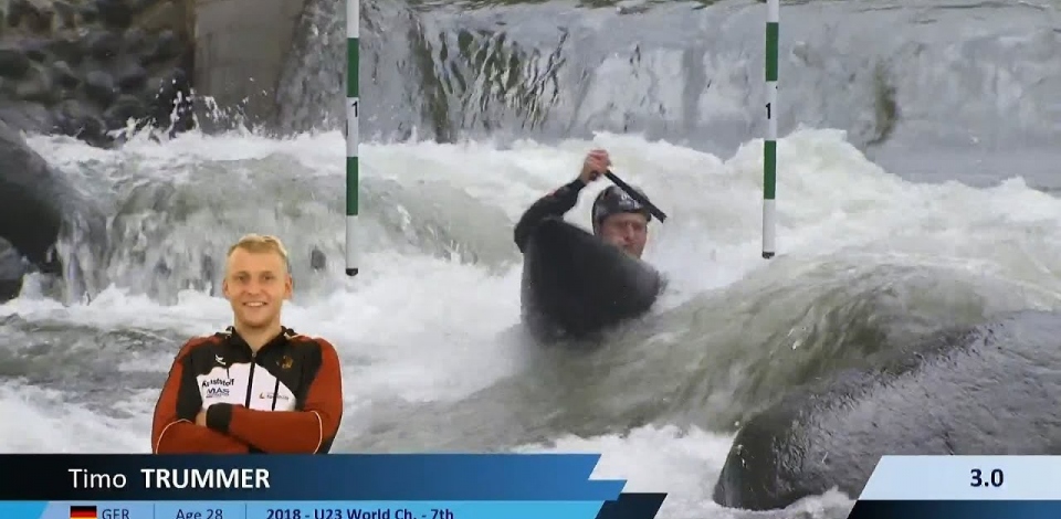 Timo Trummer / Canoe Semi-Final / 2024 ICF Canoe Slalom World Cup La Seu Spain