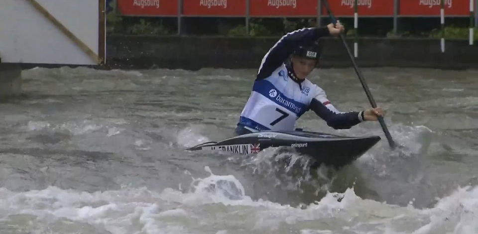 Mallory Franklin, GB - Women's Kayak Semi-Final / 2024 ICF Canoe Slalom World Cup Augsburg Germany