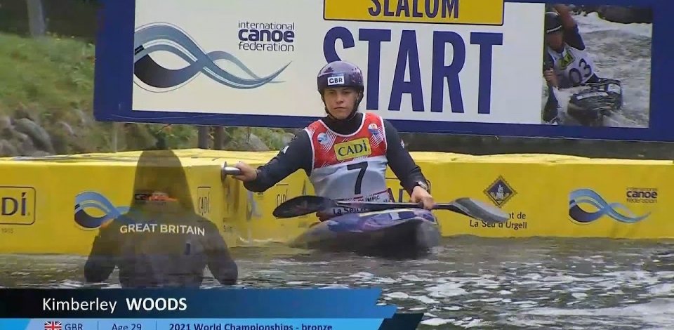 Kimberley Woods, Great Britain - Kayak Semi-Final / 2024 ICL Canoe Slalom World Cup La Seu Spain