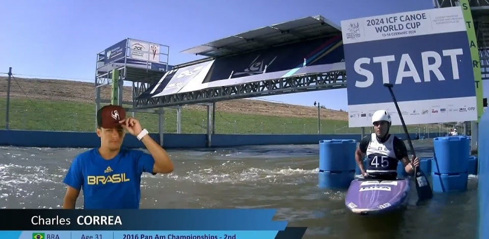 Charles Correa, Brazil, Canoe Slalom Semi Final / 2024 ICF Canoe Slalom World Cup Krakow Poland