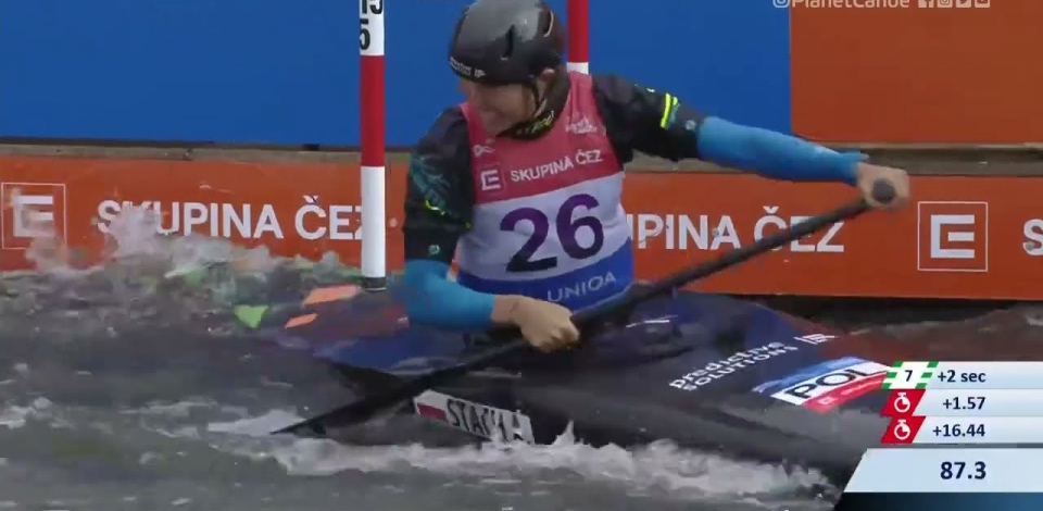 Aleksandra Stach Poland Semi-Final / 2023 ICF Canoe-Kayak Slalom World Cup Prague Czech Republic