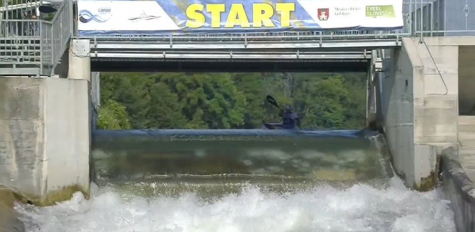 Martina Satkova Czech Republic Semi-final / 2023 ICF Canoe-Kayak Slalom World Cup Ljubljana Slovenia