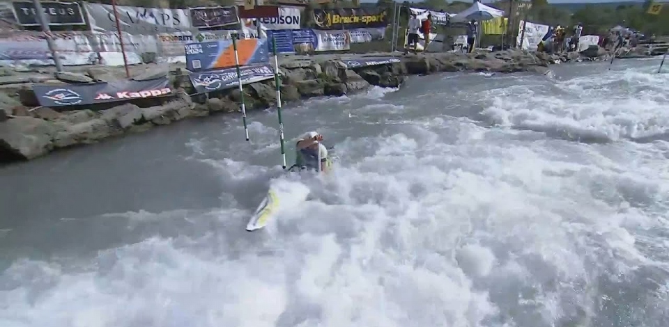 Tristan Carter, Australia - Men's Canoe Semi-Final / 2024 ICF Canoe Slalom World Cup Ivrea Italy