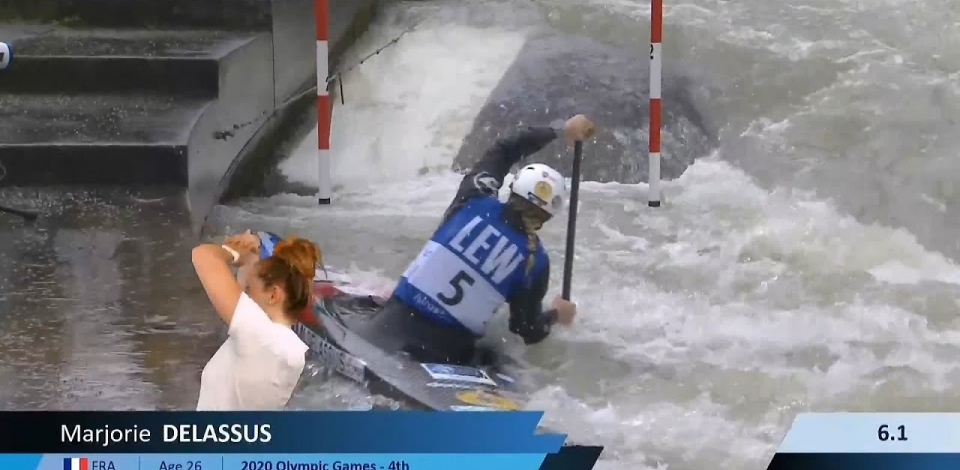 Marjorie Delassus France / Canoe Slalom Final / 2024 ICF Canoe Slalom World Cup Augsburg Germany