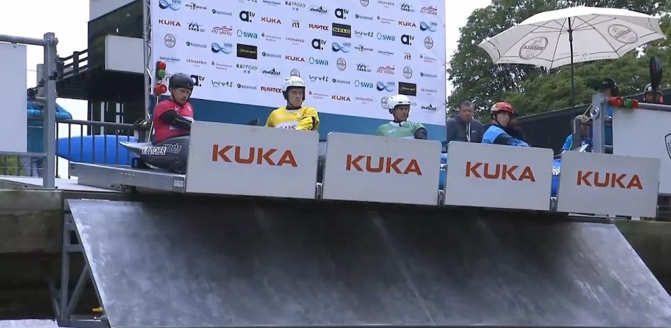 Men Kayak Cross - Quarter-Final 1 / 2024 ICF Canoe Slalom World Cup Augsburg Germany