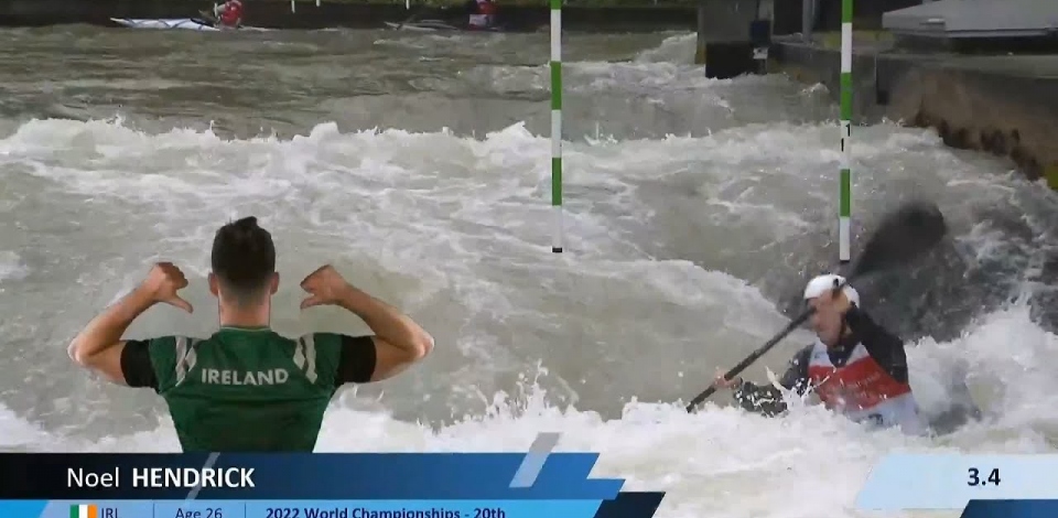 Noel Hendrick, Ireland - Men's Kayak Semi-Final / 2024 ICF Canoe Slalom World Cup Augsburg Germany