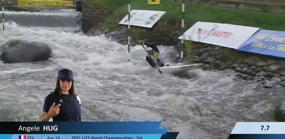 Angele Hug / Canoe Semi-Final / 2024 ICF Canoe Slalom World Cup La Seu Spain