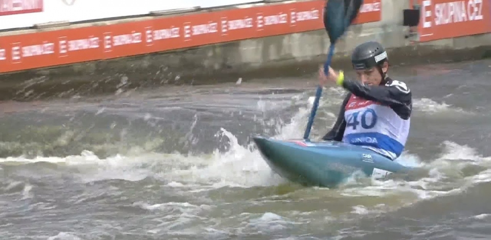 Jonny Dickson GBR Semi-final / 2023 ICF Canoe-Kayak Slalom World Cup Prague Czech Republic