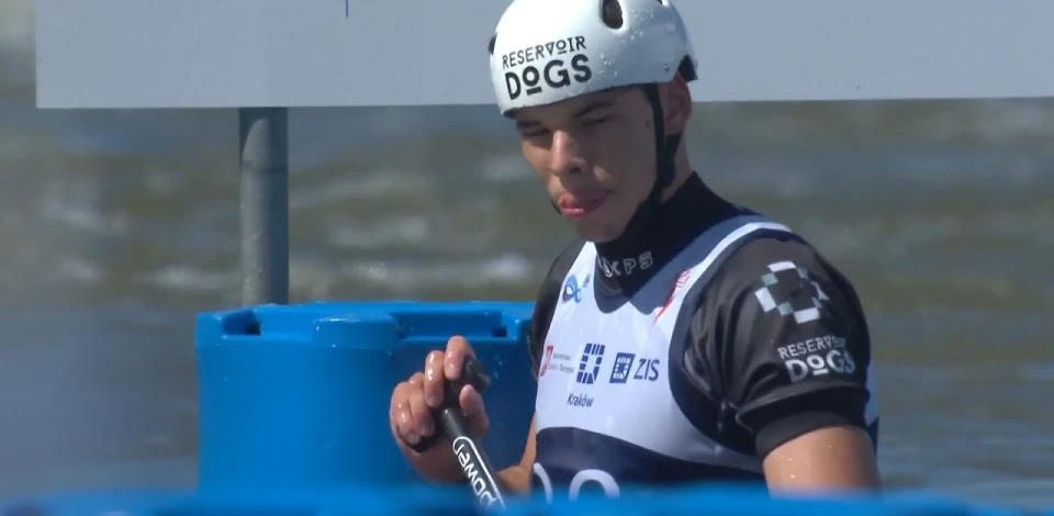 Nejc Polencic, Slovenia, Canoe Slalom Semi Final / 2024 ICF Canoe Slalom World Cup Krakow Poland