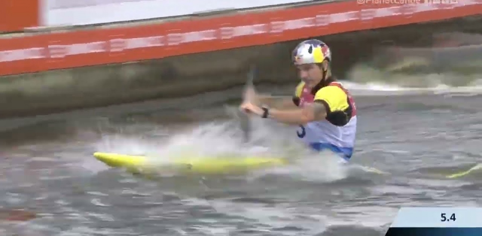 Peter Kauzer Slovenia Semi-final / 2023 ICF Canoe-Kayak Slalom World Cup Prague Czech Republic