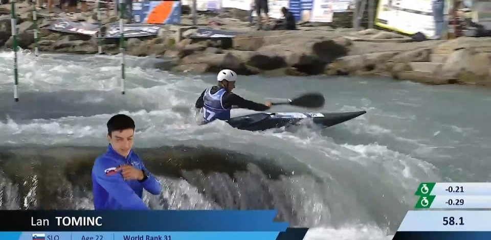 Lan Tominc / Kayak Semi-Final / 2024 ICF Canoe Slalom World Cup Ivrea Italy
