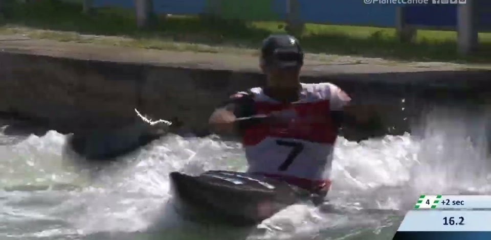 Hannes Aigner Germany Semi-Final / 2023 ICF Canoe-Kayak Slalom World Cup Augsburg Germany