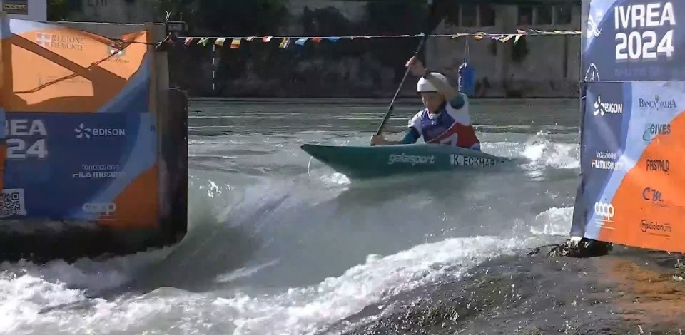 Kate Eckhardt, Australia - Women's Kayak Final / 2024 ICF Canoe Slalom World Cup Ivrea Italy