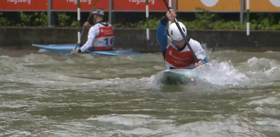 Ziga Lin Hocevar, Slovenia - Men's Kayak Semi-Final / 2024 ICF Canoe Slalom World Cup Augsburg