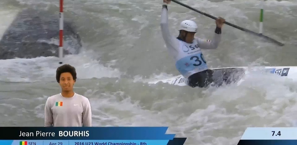Jean Pierre Bourhis, Senegal, Canoe Slalom, Semi Finals / 2024 ICF Canoe Slalom World Cup Augsburg