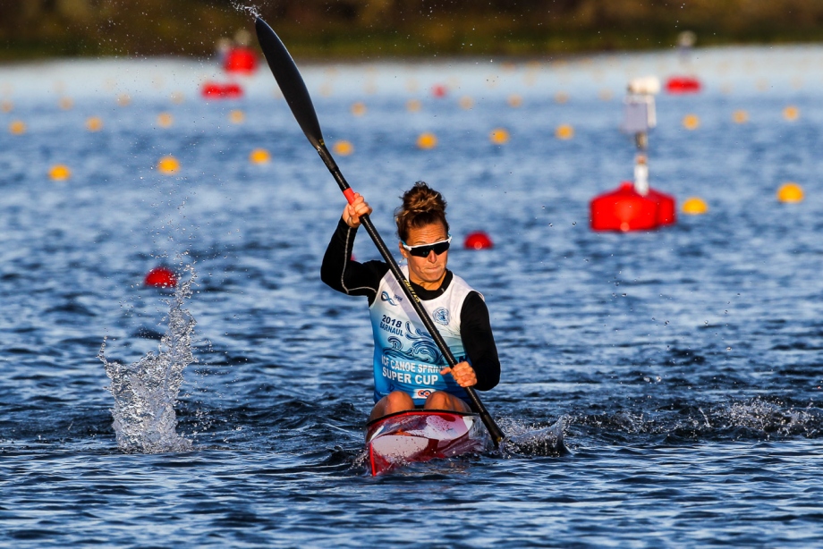 New Zealand's <a href='/webservice/athleteprofile/51824' data-id='51824' target='_blank' class='athlete-link'>Caitlin Ryan</a> K1 gold Barnaul 2018