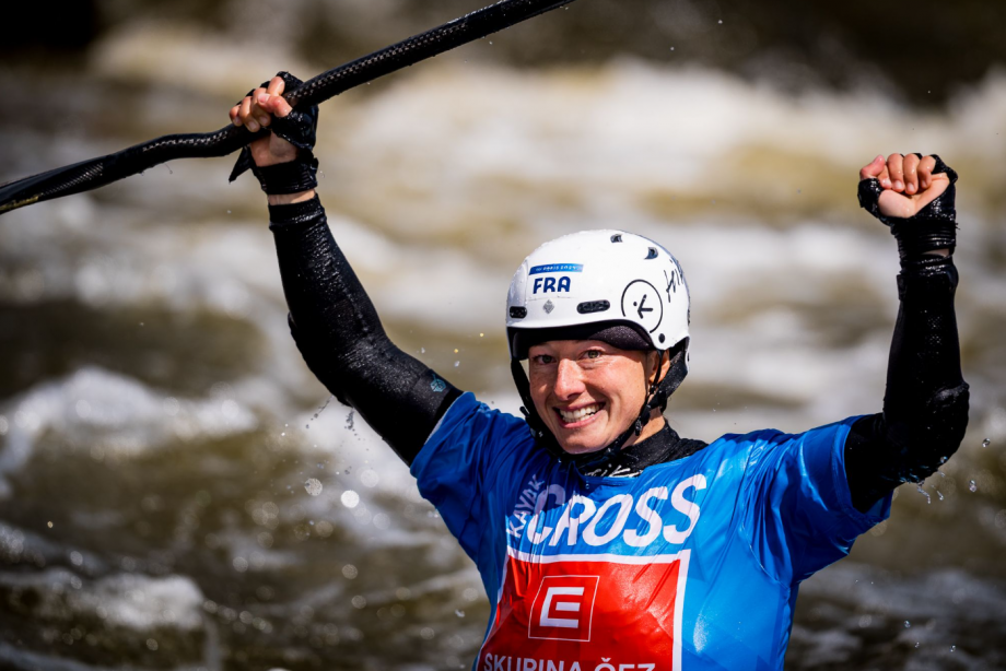 Camille Prigent won her first kayak cross head to head gold in Prague Camille Prigent Kayak Cross