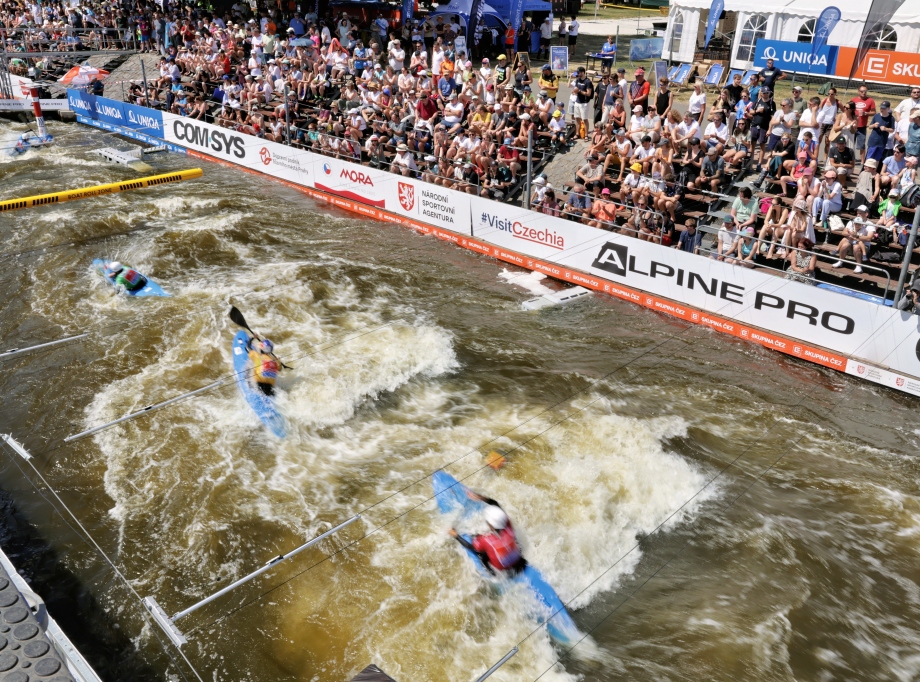 Athletes compete at ICF Ranking Races in Underberg canoe slalom world cup prague 2025