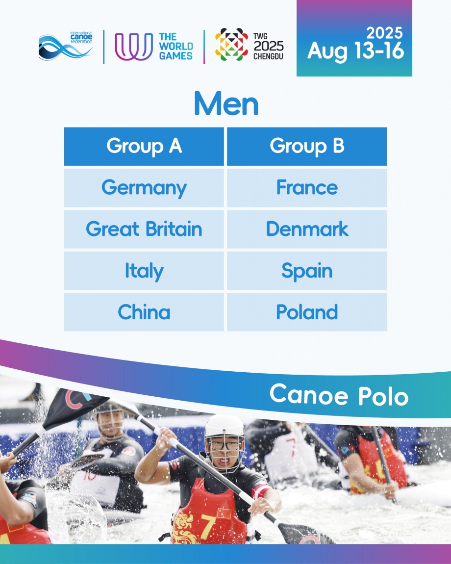 Germany will face Italy in the first men's game in Chengdu