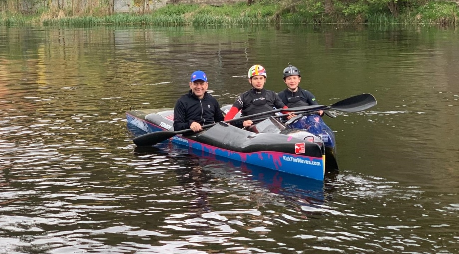 Tomáš Palouda canoeing River Seine Paris 2024