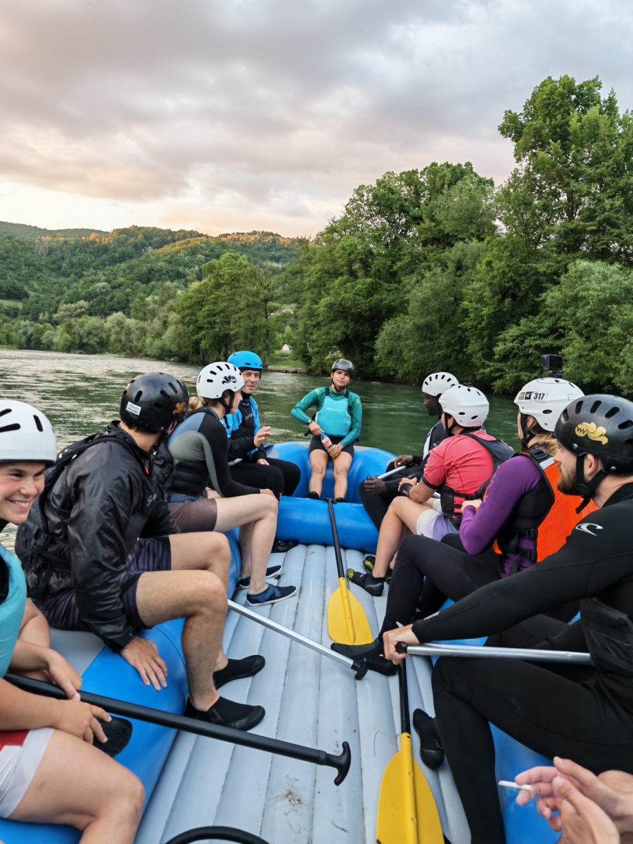 Athletes having some fun down-time on the river dc paddling 2026