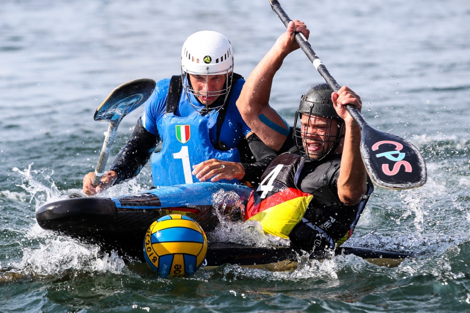 Germany Italy canoe polo final Welland 2018