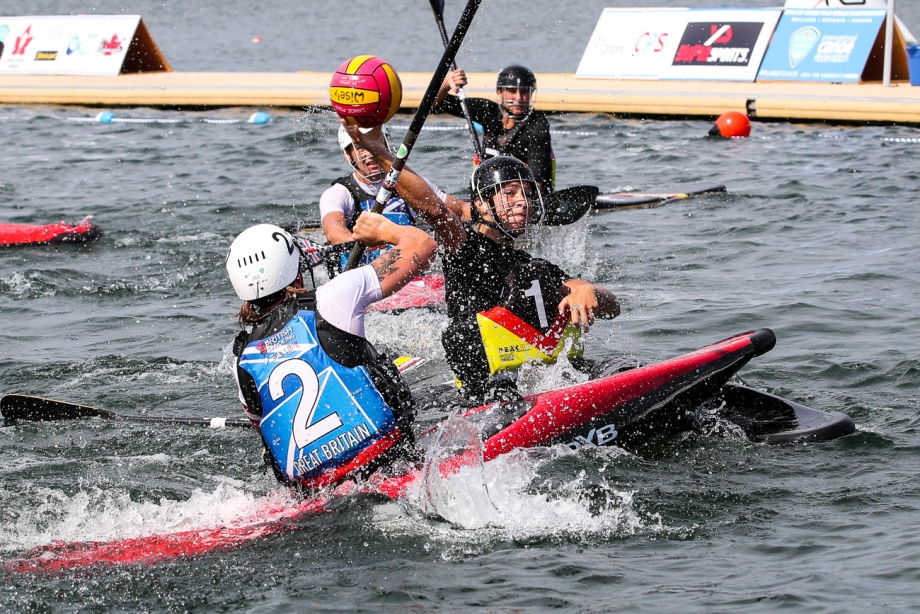 Germany Great Britain women final Welland canoe polo 2018