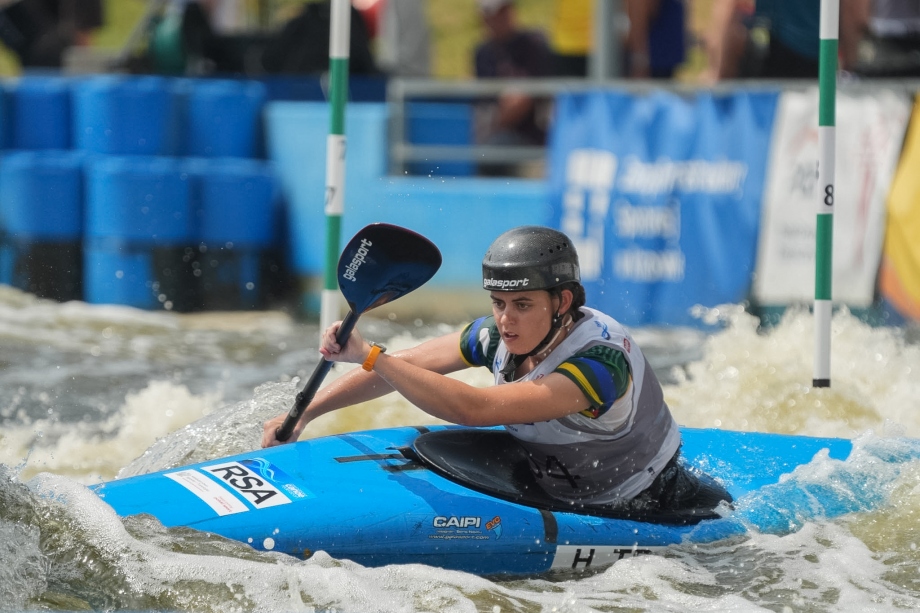 South Africa's Hannah Trower was in the development camp Hannah Trower kayak slalom Krakow 2026