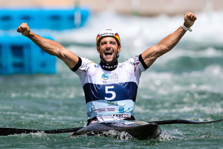 Germany <a href='/webservice/athleteprofile/35115' data-id='35115' target='_blank' class='athlete-link'>Hannes Aigner</a> K1 final Rio World Championships 2018