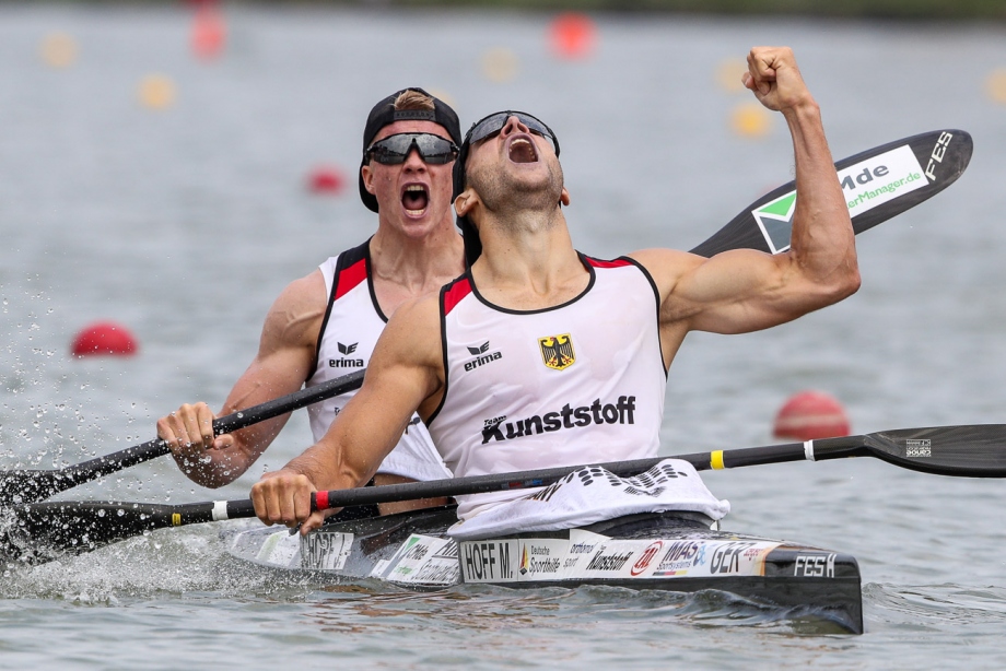 Germany <a href='/webservice/athleteprofile/35707' data-id='35707' target='_blank' class='athlete-link'>Max Hoff</a> <a href='/webservice/athleteprofile/64506' data-id='64506' target='_blank' class='athlete-link'>Jacob Schopf</a> K2 1000 Szeged 2019